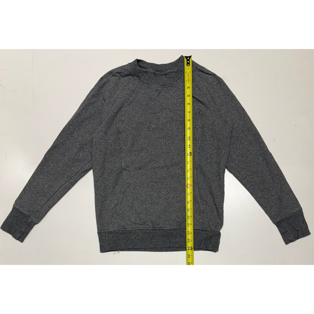 Lululemon Grey Heathered Fleece Scuba Crew Neck Sweatshirt Women's Size 6 Sleeve